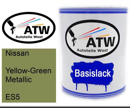 Nissan, Yellow-Green Metallic, ES5: 1L Lackdose, von ATW Autoteile West.